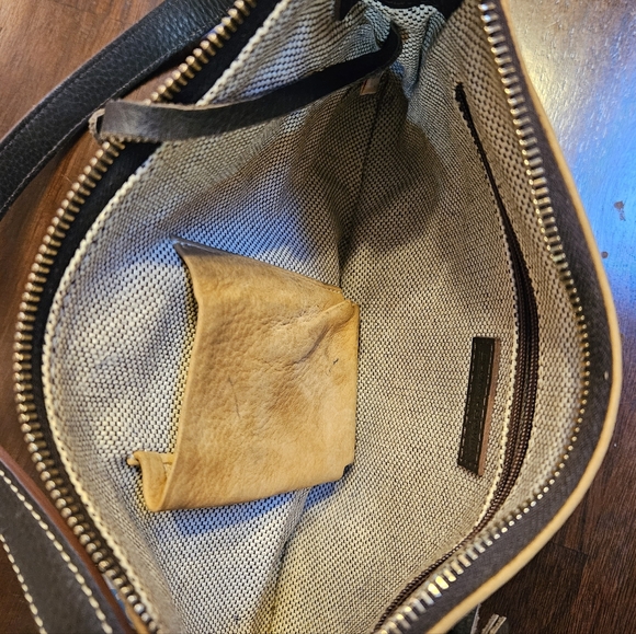 Dooney & Bourke Vtg Two Tone Nubuck Baguette - Picture 6 of 16